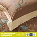 Couverture de couette de drap de lit en coton égyptien paon animé définit OEM de lin